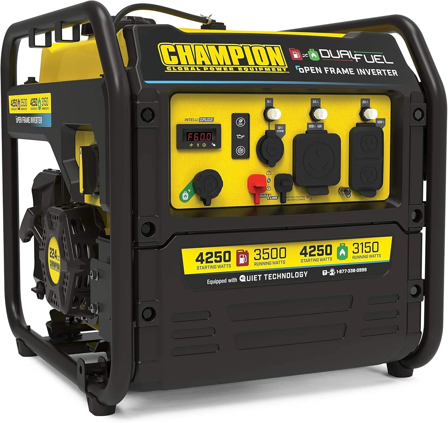 1-130-1-1.webp Champion 4250-Watt Dual Fuel RV Ready Open Frames Inverter Generators - Image 1