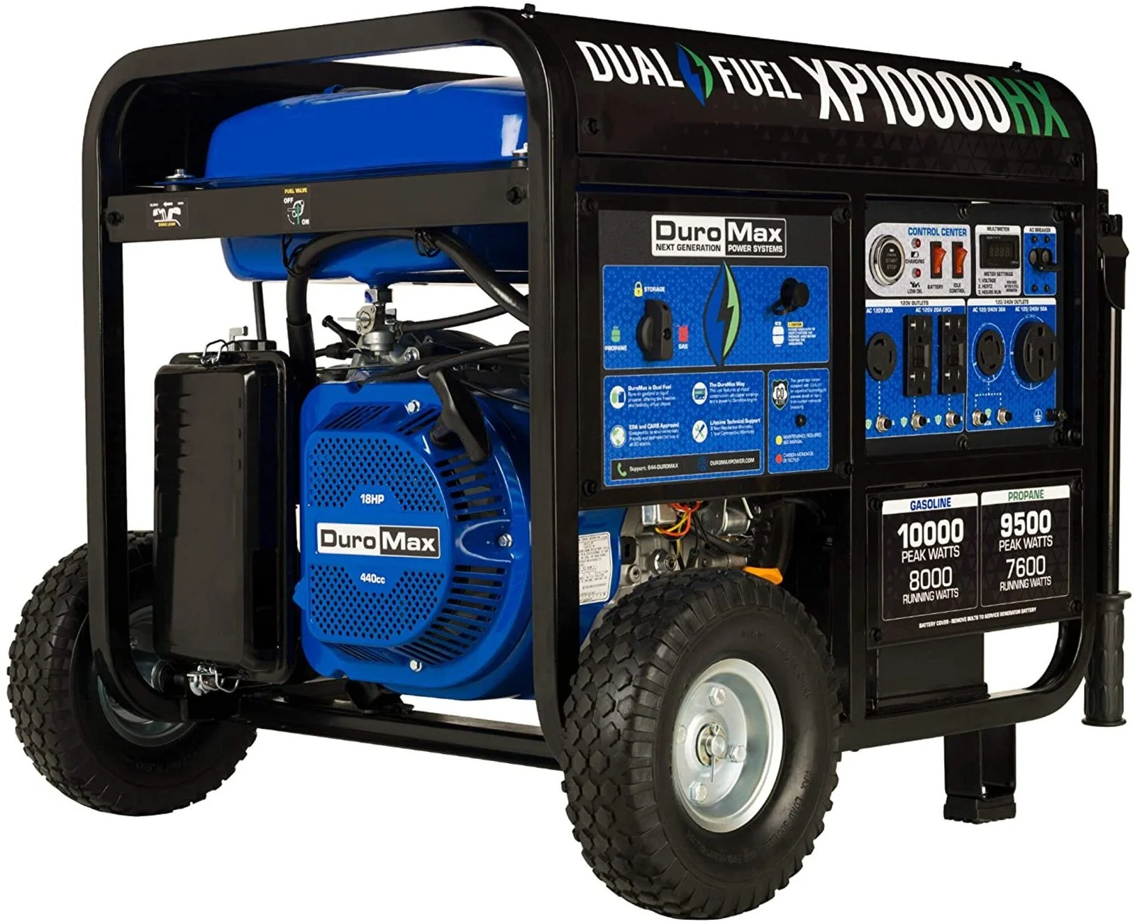 1-152-1-1.webp DuroMax XP10000HX 10,000 Watt Portable Dual Fuel Generators. - Image 1