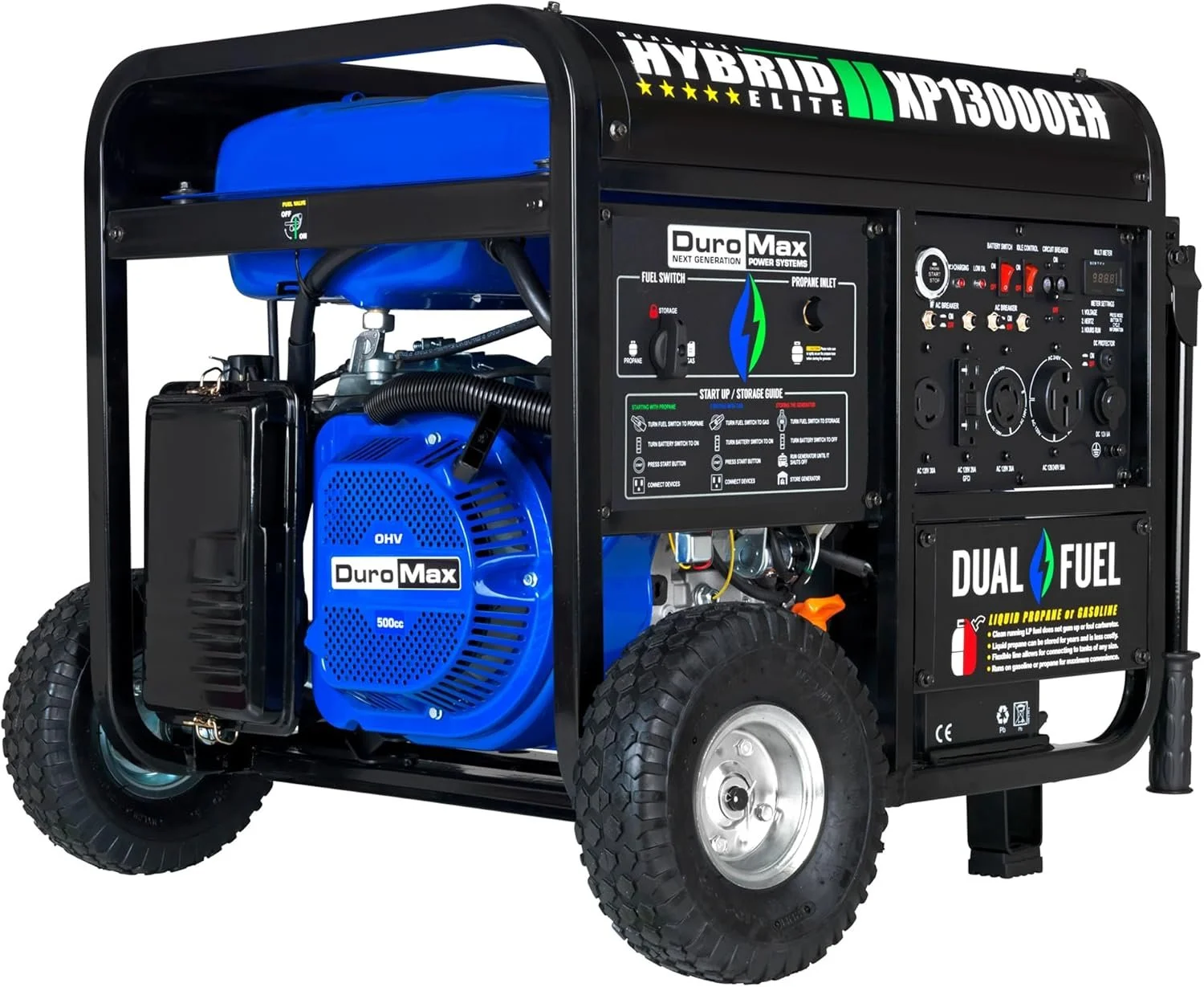1-158-1-1.webp DuroMax XP13000EH 13,000 Watt Dual Fuel Portable Generators. - Image 1