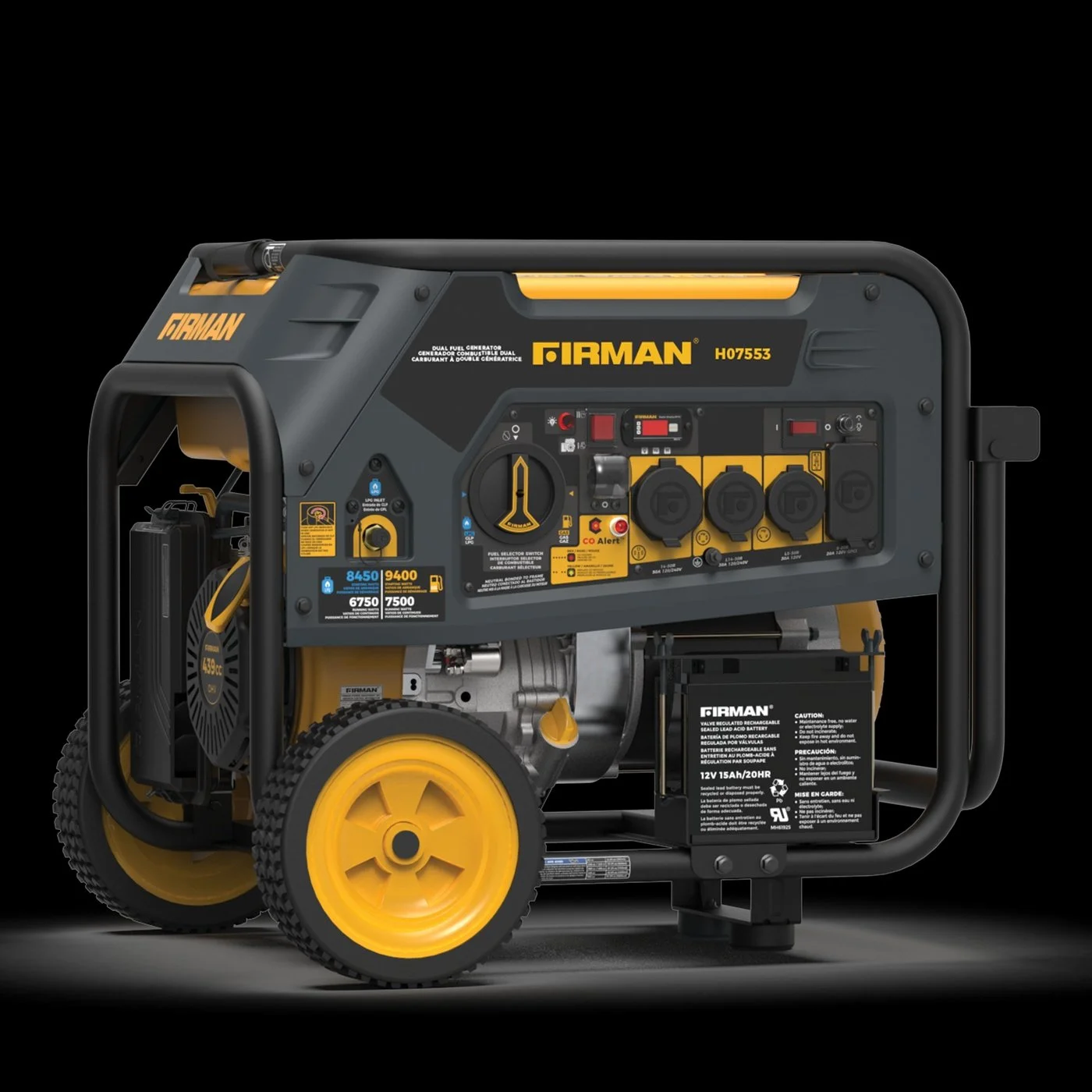 1-182-1-1.webp Firman H07553 7500/9400W Dual Fuel Generators. - Image 1