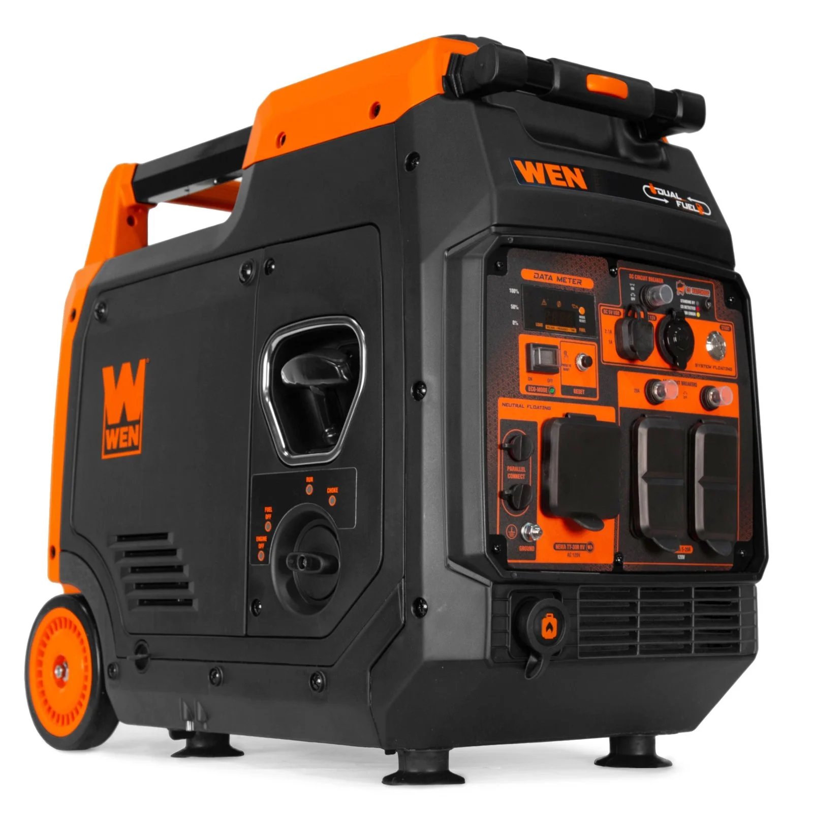 1-250-1-1.webp WEN DF480iX Quiet and Lightweight 4800-Watt Dual Fuel RV-Ready Electric Starts. - Image 1
