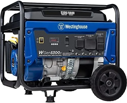 1-270-1-1.webp Westinghouse 6600 Peak Watt Home Backup Portable Generator, Transfer Switch Ready 30A Outlet, RV Ready 30A Outlets. - Image 1