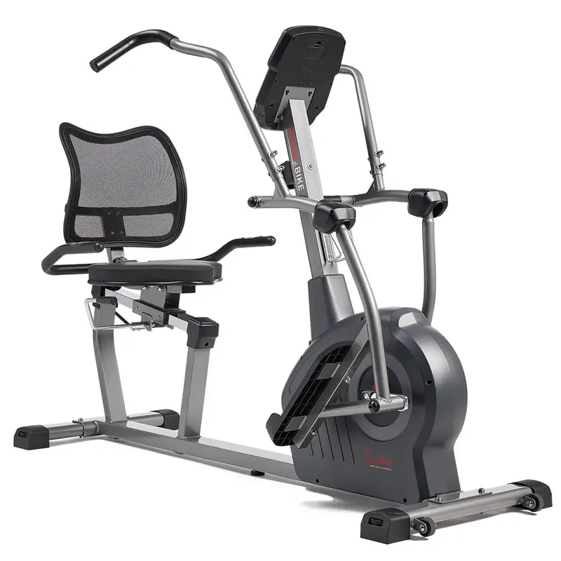 1-84-1-1.webp Sunny Health & Fitness Comfy Recumbent Cross Trainer Recumbent Elliptical Bikes. - Image 1
