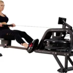 Sunny Health and Fitness Obsidian Surge Water Rowing Machines.