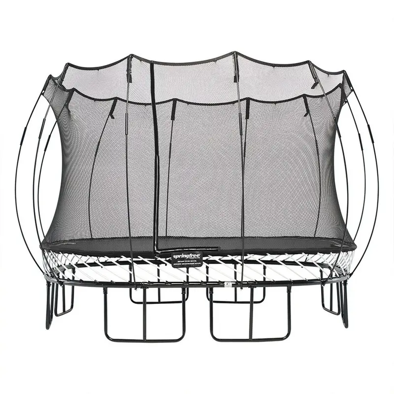 318-2-1-1.webp Springfree Kids 11 ft. Outdoor Large Square Trampoline with Enclosure - Image 1
