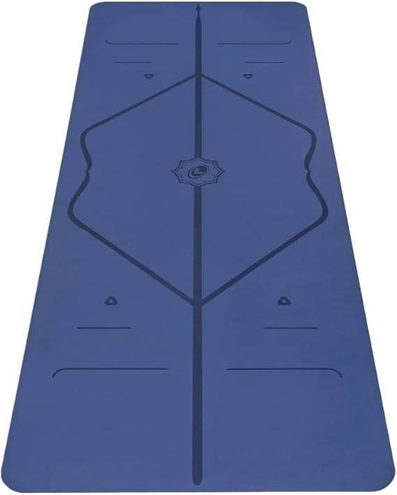 41CKJ7Q5yL._AC_SX569_-1.jpg Liforme Original Yoga Mat – Free Yoga Bag Included – Patented Alignment System, Warrior-like Grip, Non-slip, Eco-friendly, sweat-resistant, long, wide, 4.2mm thick mat for comfort - Image 1