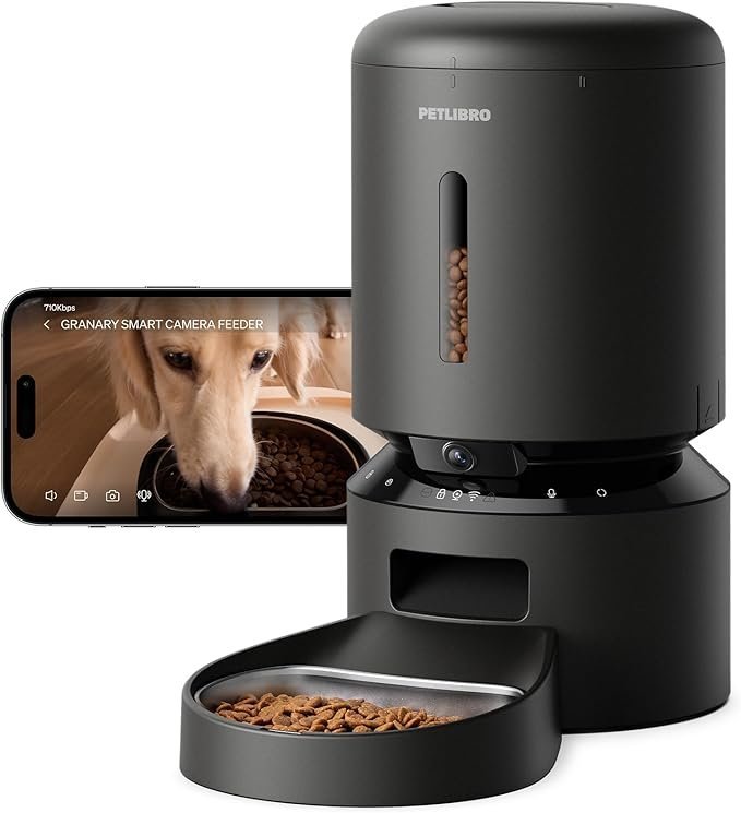 61-1iWVpesL._AC_SX679_-1.jpg PETLIBRO Automatic Cat Feeder with Camera, 1080P HD Video with Night Vision, 5G WiFi Pet Feeder with 2-Way Audio, Low Food & Blockage Sensor, Motion & Sound Alerts for Cat & Dog Single Tray - Image 1