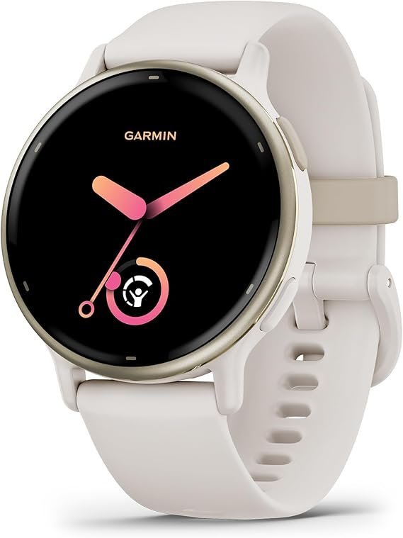 610Jl4dUB7L._AC_SX569_-1.jpg Garmin vívoactive 5, Health and Fitness GPS Smartwatch, AMOLED Display, Up to 11 Days of Battery, Ivory - Image 1