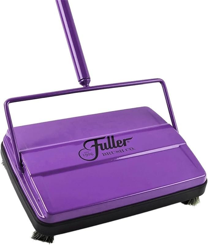 61B4Bio7HTL._AC_SX679_-1-1.jpg Fuller Brush 17032 Electrostatic Carpet & Floor Sweeper – 9″ Cleaning Path – Lightweight – Ideal for Crumby Messes – Works On Carpets & Hard Floor Surfaces – Purple - Image 1