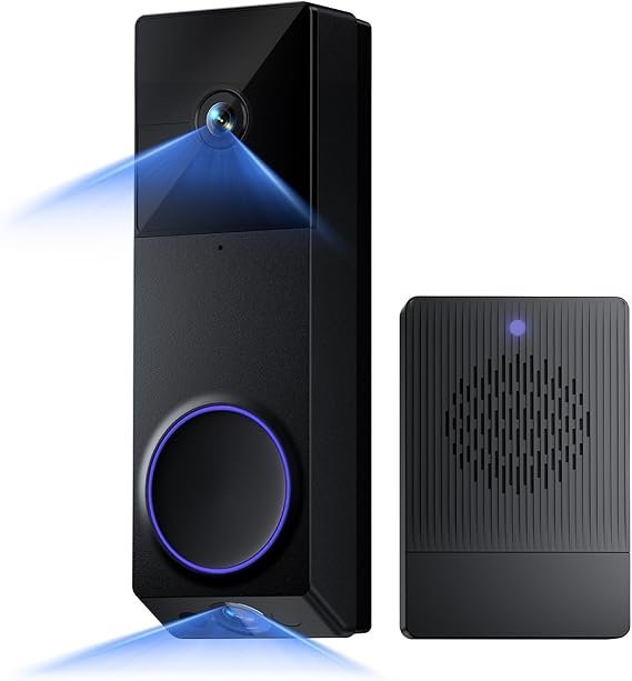 61YL9fAI6dL._AC_SX569_-1.jpg WYZE Wireless Duo Cam Video Doorbell (Chime Included), Battery Powered, 2K Full HD Video, 2 Cameras (People and Package), 2-Way Audio, Color Night Vision - Image 1