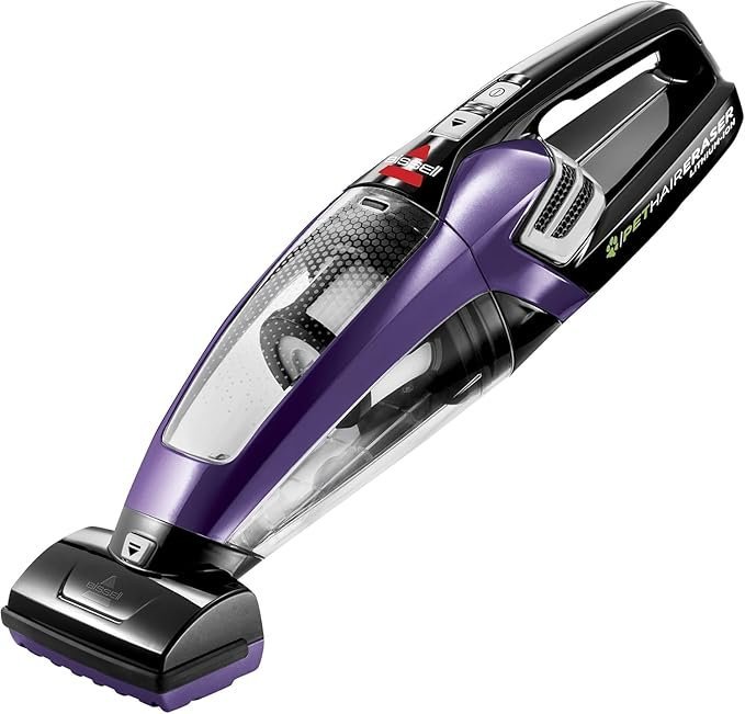 61a8E6BPJxL._AC_SX679_-1.jpg Bissell Pet Hair Eraser Cordless Hand Vacuum, Lithium Ion, Home, Auto, and Pet Vacuum, Easy-Empty Dirt Bin, Upholstery Tool, Brush Tool, and Crevice Tool Included, 2390A - Image 1