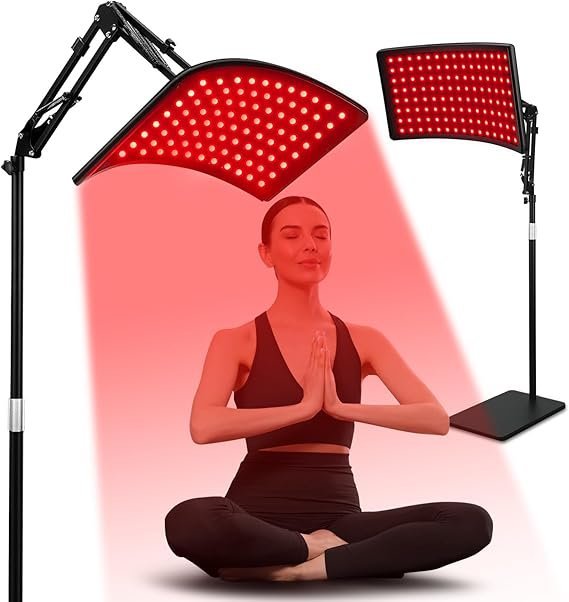 61pxVaksnoL._AC_SX569_-1.jpg Red Light Therapy for Face and Body, Red Infrared Light Therapy Lamp with Stand Led 660nm Red Light-Therapy& 850nm Infrared Light Device for Body - Image 1
