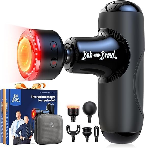 713nh95DxcL._AC_SX569_-1.jpg BOB AND BRAD Q2 Ultra Mini Massage Gun with Red Light Infrared Heating Head, Pocket-Sized Deep Tissue Massager for Muscle Therapy, HSA Portable Percussion Massage Gun for Pain Relief FSA Eligible - Image 1