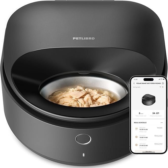 717OlQuocL._AC_SX679_-1.jpg PETLIBRO Automatic Cat Feeder Wet Food with 2024 V1 Version Stainless Steel Bowl, Refrigerated 3 Fresh Meals for 3 Days, App-Controlled Pet Food Dispenser, Easy to Clean - Image 1
