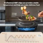 Nuwave Gold Precision Induction Cooktop, Portable, Powerful with Large 8” Heating Coil,100°F to 575°F, 3 Wattage Settings, 12” Heat-Resistant Cooking Surface - Image 3