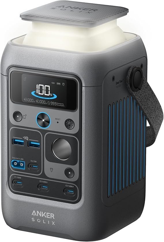 71F5ilOjAwL._AC_SX569_-1.jpg Anker SOLIX C300 DC Power Bank Station, Outdoor 288Wh Portable Power Station, LiFePO4 Battery, 300W Solar Generator, for Camping, Traveling, and Emergencies (No Wall Charger Included) - Image 1