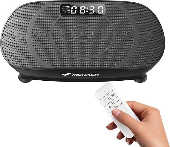 71VPzZPNrhL._AC_SX569_-1.jpg MERACH Vibration Plate Exercise Machine, Curved Vibration Plate for Lymphatic Drainage Weight Loss, Vibrating Plate with Real-Time Calorie Tracking on LED Display, Workout Equipment for Home Women Men - Image 1