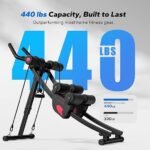 MERACH Ab Machine, Adjustable Ab Trainer Machine, AB Workout Equipment for Home Gym, Independent Dual Tracks for Mountain Climber, Foldable for Home Exercise, Load Capacity 440 LBS - Image 2