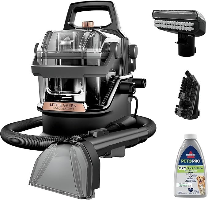 81LeGewL7iL._AC_SX679_-1-1.jpg BISSELL Little Green HydroSteam Multi-Purpose Portable Carpet and Upholstery Cleaner, Car and Auto Detailer, 3618 - Image 1