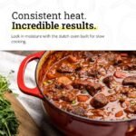 Lodge Essential Enamel Cast Iron Dutch Oven – Perfect for Bread Baking, Braising, Marinating & Slow Cooking – Features Moisture-Sealing Lid & Dual Handles – Kitchen Essentials – 6 Quarts – Island Spice Red - Image 3