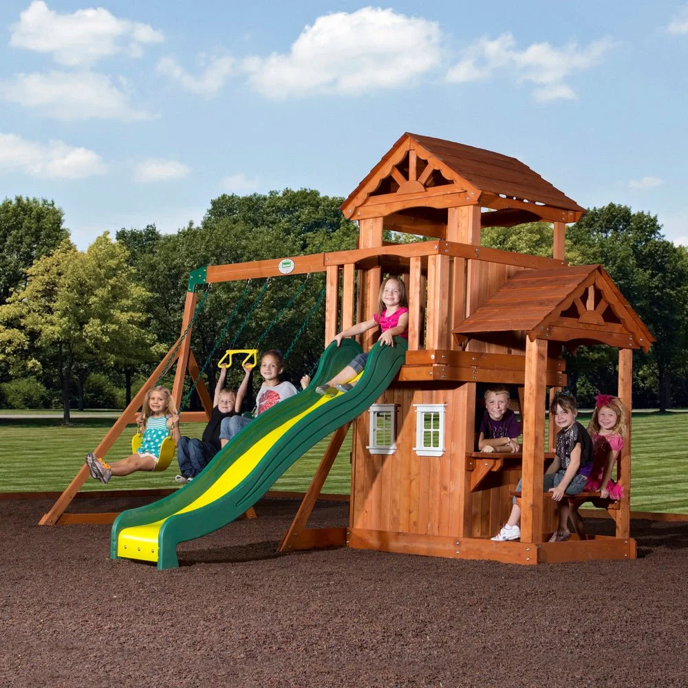 P1_TanglewoodSwingSetHero-1-1.webp Backyard Discovery Tanglewood Cedar Wood Swing Set - Image 1