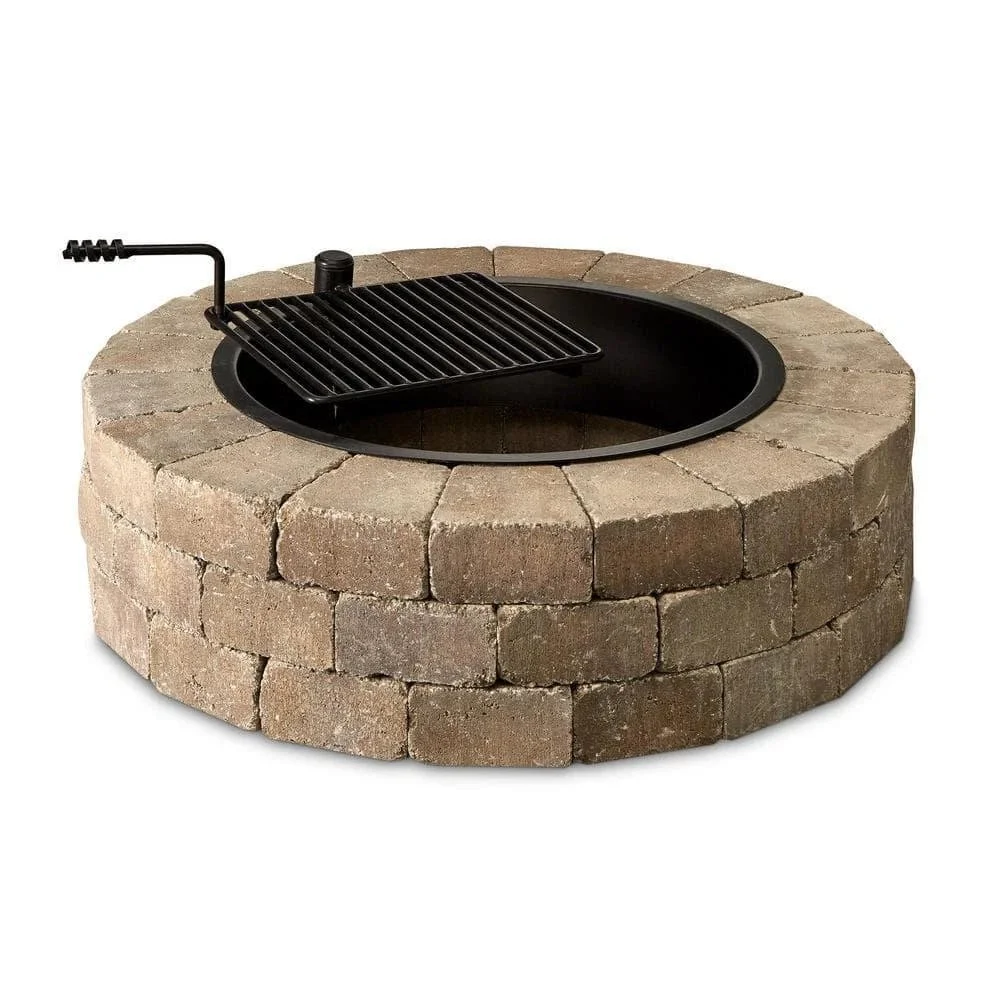 a1-211-1-1.webp Necessories Wood Burning Fire Pit Kit 48″ w/ Cooking Grate, Concretes in Santa Fes - Image 1