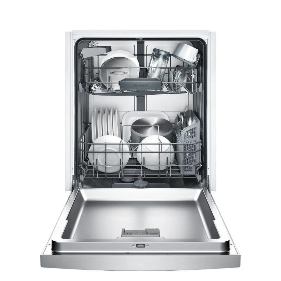a1-25-1-1.webp Bosch 100 Series PureDry 50-Decibel Front Control 24-in Built-In Dishwashers (Fingerprint-Resistant Stainless Steel) ENERGY STAR - Image 1