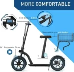 Hiboy MAX Pro Electric Scooter, 46.6 Mi Long Range, 22 MPH Power by 650W MAX Motor, 11” Pneumatic Tires, Split Hub Design, Dual Suspensions, 265lbs MAX Load, Commuting Electric Scooters for Adults - Image 2