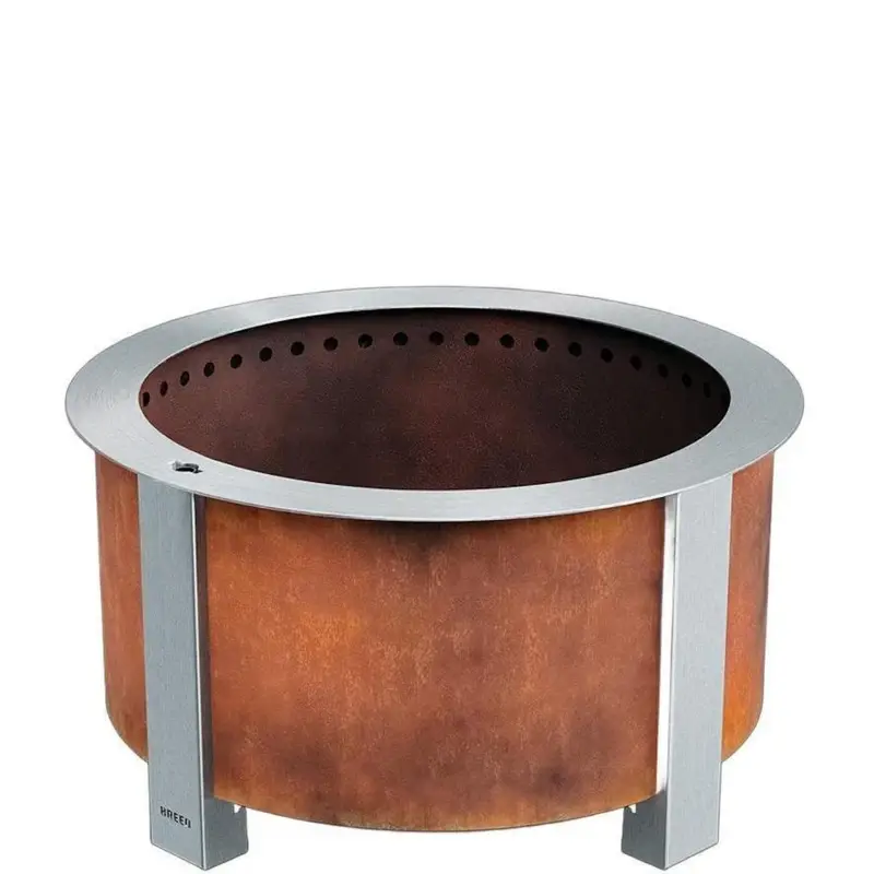 c1-7-1-1-1.webp X Series 28 Inch Round Cortens Steels Wood-Burning Fire Pit in Stainless Steel by Breeo - Image 1
