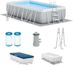 Intex Prism Frame 16′ x 8′ x 42′ Rectangular Above Ground Pool Sets - Image 4