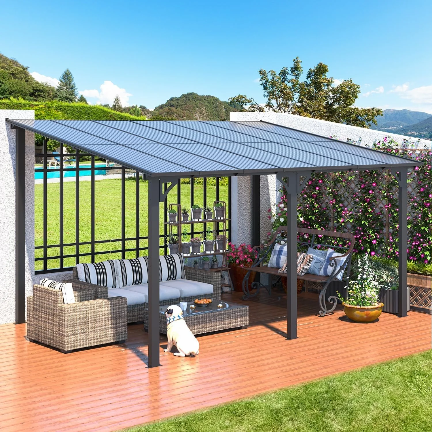 h1-5-1-1.webp Aecojoy Aluminum Pergola with Canopys - Image 1