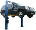 ATLAS Automotive Equipment 9OHSC-SS 2-Post Vehicle Overhead Lift, 11’9” Minimum Ceiling Height, 9,000lb Capacity, Clear Floor, 11’10” Height, 3-Stages Front and 2-Stage Rear Arms, for DIY/Hobbyists