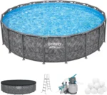Bestway APX 365 18’x52″ Round Above Ground Swimming Pool Set with Pump & Ladders - Image 4