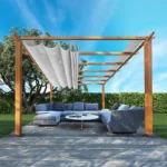 Florence Aluminum Pergola with Canopy Paragons Outdoor - Image 4