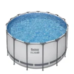 Bestway Steel Pro MAX 10 Foot x 30 Inch Round Metal Frame Above Ground Outdoor Backyard Swimming Pool Set with 330 GPH Filter Pumps - Image 4