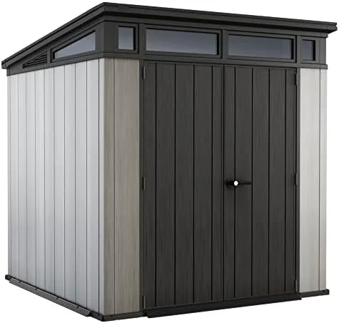v1-21-2.webp Keter Outdoor Storage Sheds, for House, Patio & Yard, Plastic Resin, Artisan, 7×7 Ft, Gray - Image 1
