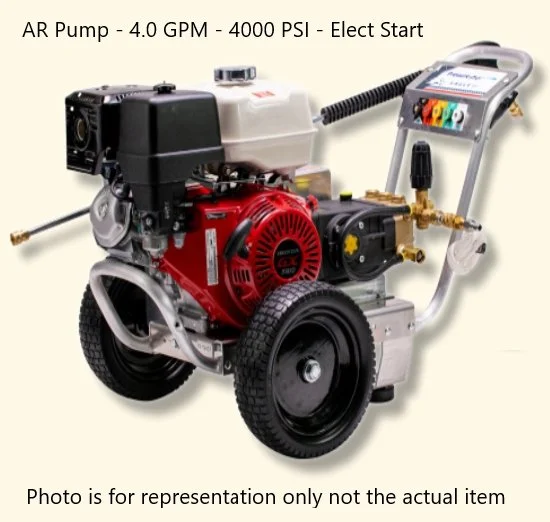 x4-1.webp Pressure-Pro Eagle II 4000 PSI @ 4.0 GPM AR Pump Belt Drive Gas Honda Engine Cold Water Pressure Washer w/ Electric Starts - Image 1